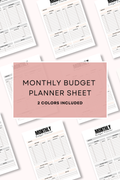 Monthly Budget Planner Sheets