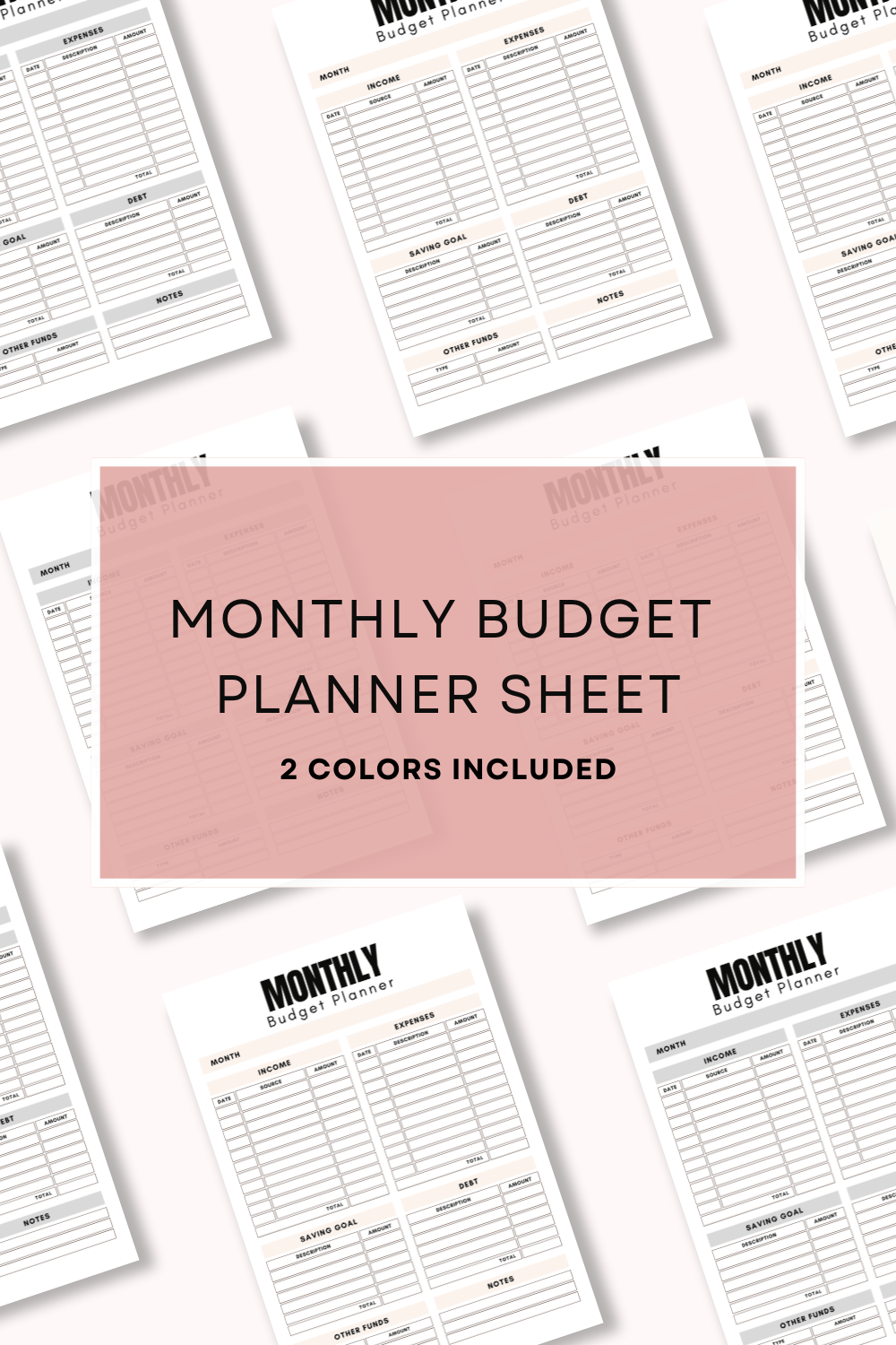 Monthly Budget Planner Sheets