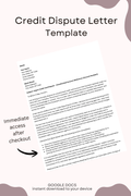 Credit Report Dispute Letter Template | Editable Google Docs Download