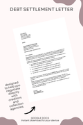 Debt Settlement Letter